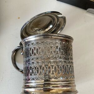 Antique Silver Plated Mustard Pot